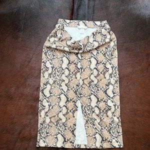 Snake skin print skirt